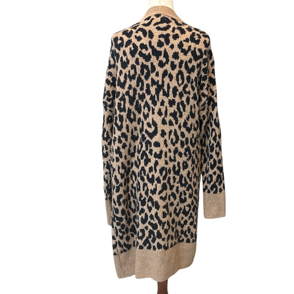 Sincerely Jules Tan and Black Leopard Open Cardigan - Picture 2 of 5